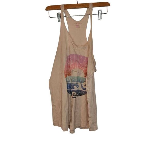 Xhilaration Beach Tropical Print Racer Back Tank Top - Picture 1 of 4